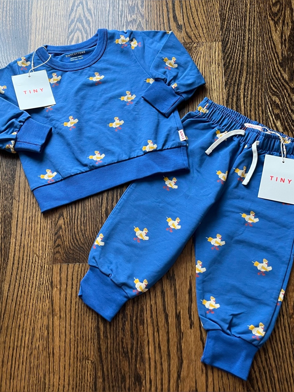 NWT - Tiny Cottons Beach Goose Sweat Set (2Y)